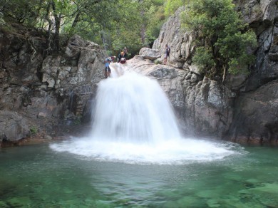 Canyoning, cascades ,rivière, Corse Sud.